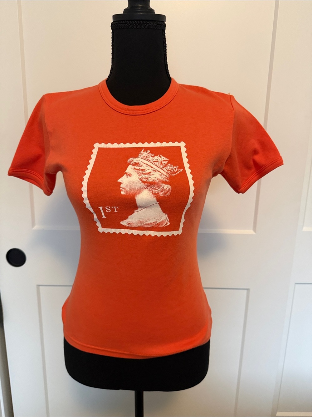 Women’s Orange Short Sleeve Graphic Crewneck Tee